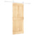 Sliding Door with Hardware Set 85x210 cm Solid Wood Pine