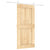 Sliding Door with Hardware Set 95x210 cm Solid Wood Pine