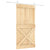 Sliding Door with Hardware Set 100x210 cm Solid Wood Pine