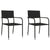 3 Piece Garden Dining Set Black Poly Rattan and Steel