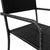 3 Piece Garden Dining Set Black Poly Rattan and Steel