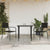 3 Piece Garden Dining Set Black Poly Rattan and Steel