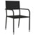 5 Piece Garden Dining Set Black Poly Rattan and Steel