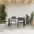 5 Piece Garden Dining Set Black Poly Rattan and Steel