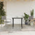 3 Piece Garden Dining Set Grey and Black Poly Rattan and Steel