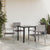 5 Piece Garden Dining Set Grey and Black Poly Rattan and Steel