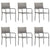 7 Piece Garden Dining Set Grey and Black Poly Rattan and Steel