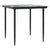 3 Piece Garden Dining Set Black Poly Rattan and Steel