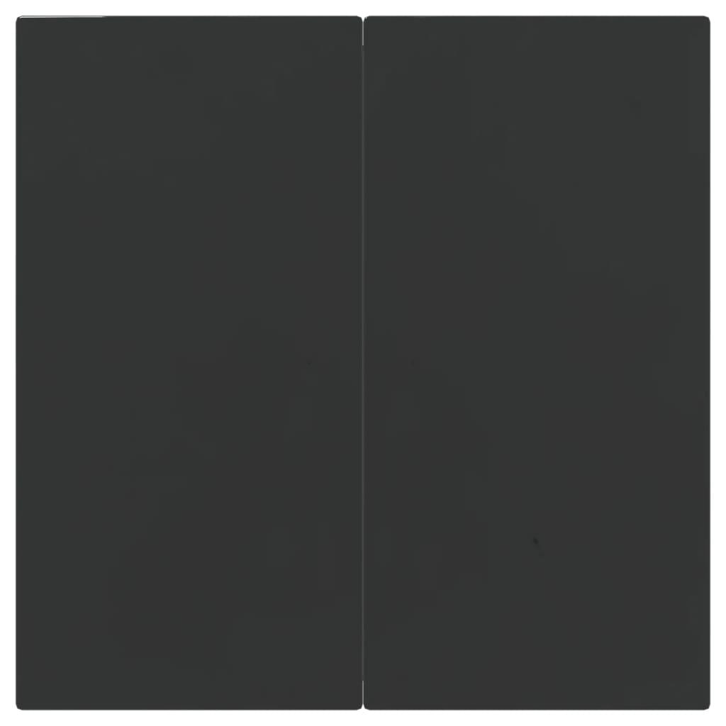 5 Piece Garden Dining Set Black Poly Rattan and Steel