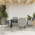 5 Piece Garden Dining Set Grey and Black Poly Rattan and Steel