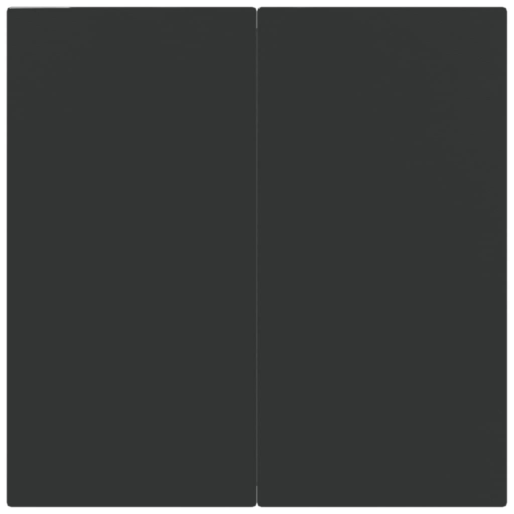 3 Piece Garden Dining Set Black Poly Rattan and Steel