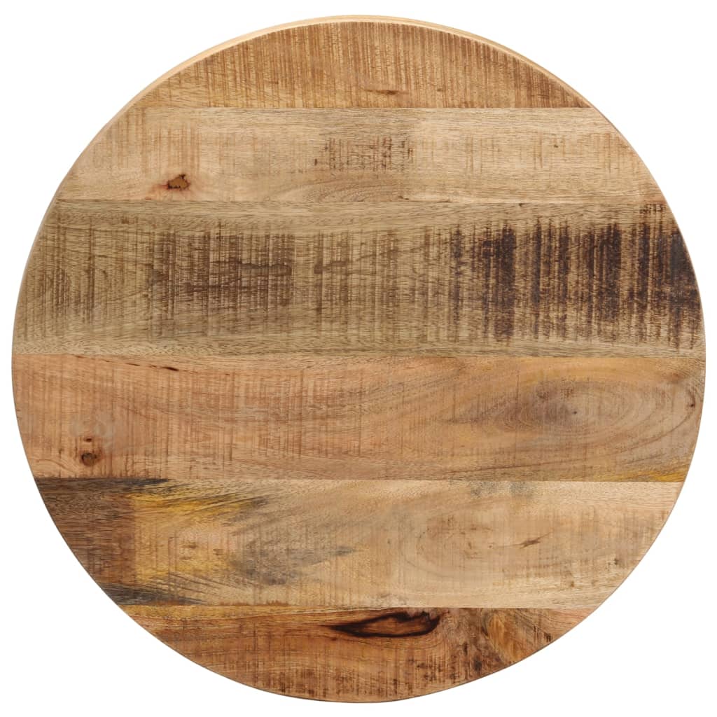 Table Top Ø 40x1.5 cm Round Solid Wood Rough Mango