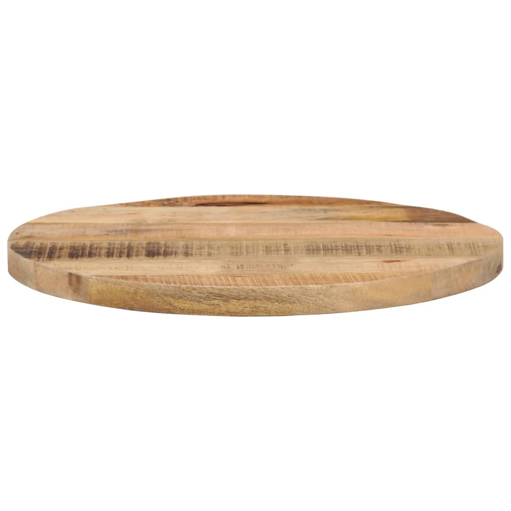Table Top Ø 40x1.5 cm Round Solid Wood Rough Mango