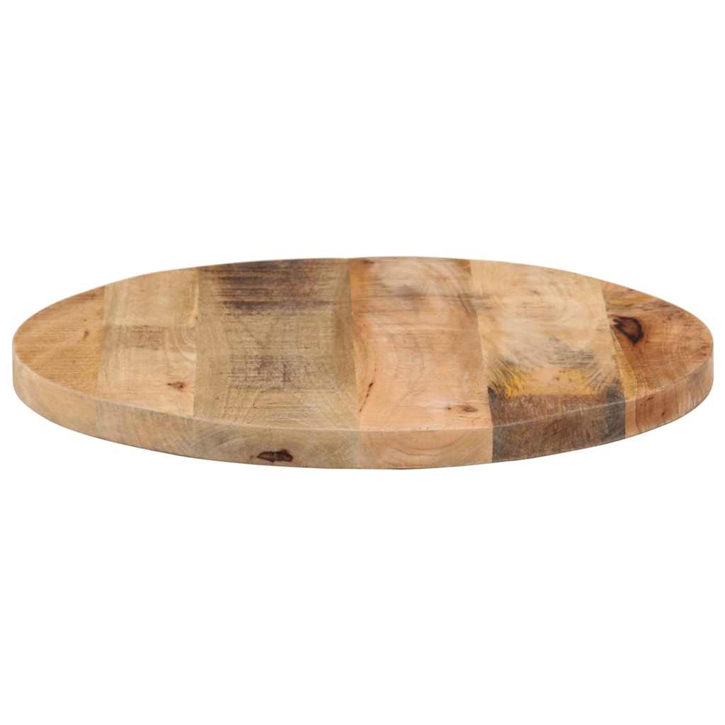 Table Top Ø 40x1.5 cm Round Solid Wood Rough Mango