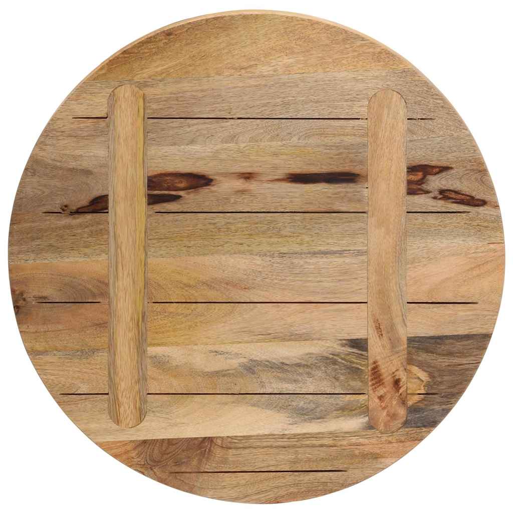 Table Top Ø 40x1.5 cm Round Solid Wood Rough Mango