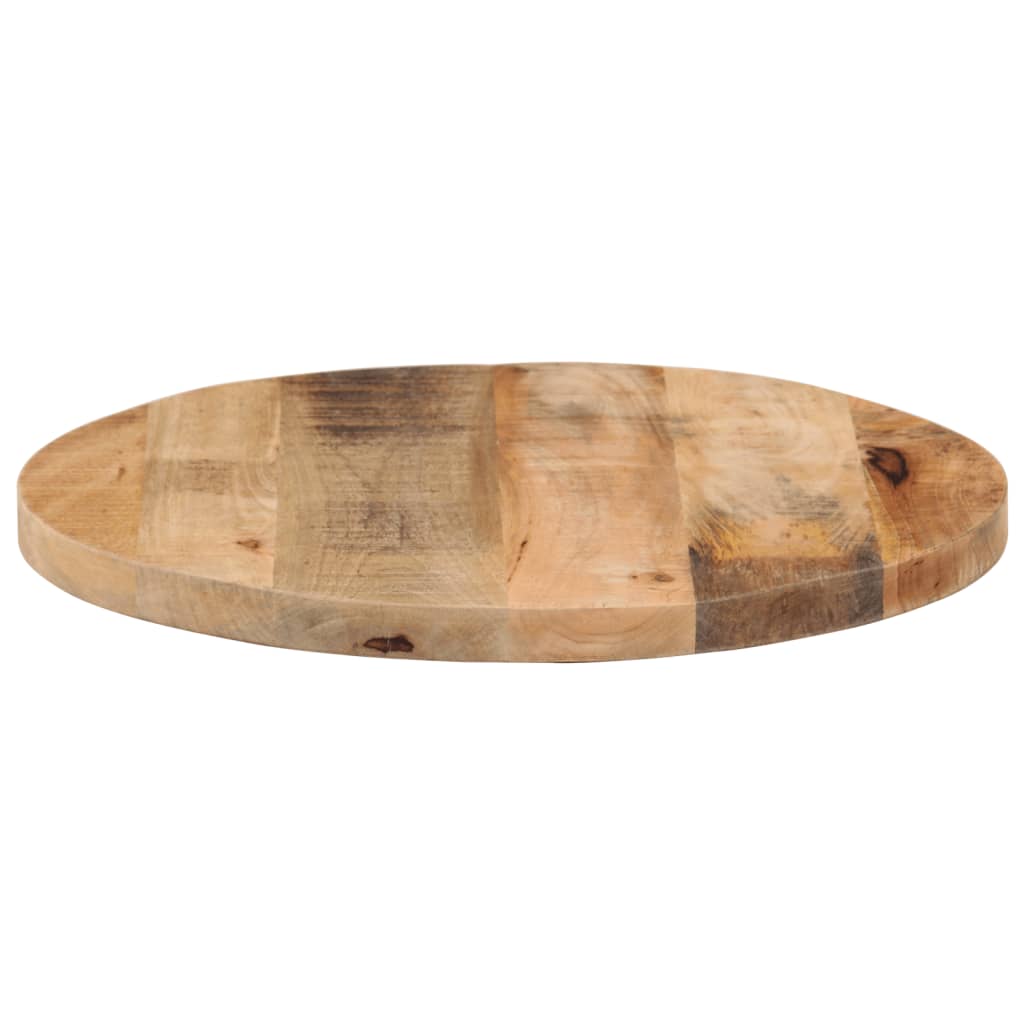 Table Top Ø 40x3.8 cm Round Solid Wood Rough Mango