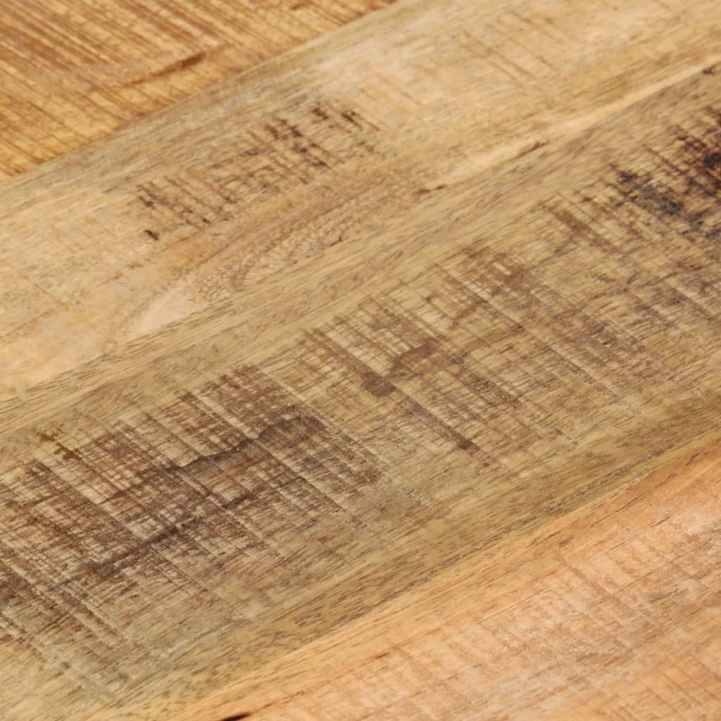 Table Top Ø 40x3.8 cm Round Solid Wood Rough Mango