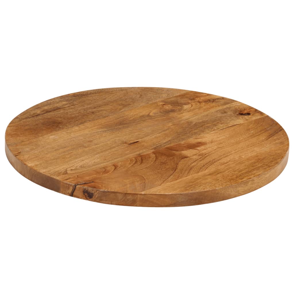 Table Top Ø 50x3.8 cm Round Solid Wood Mango
