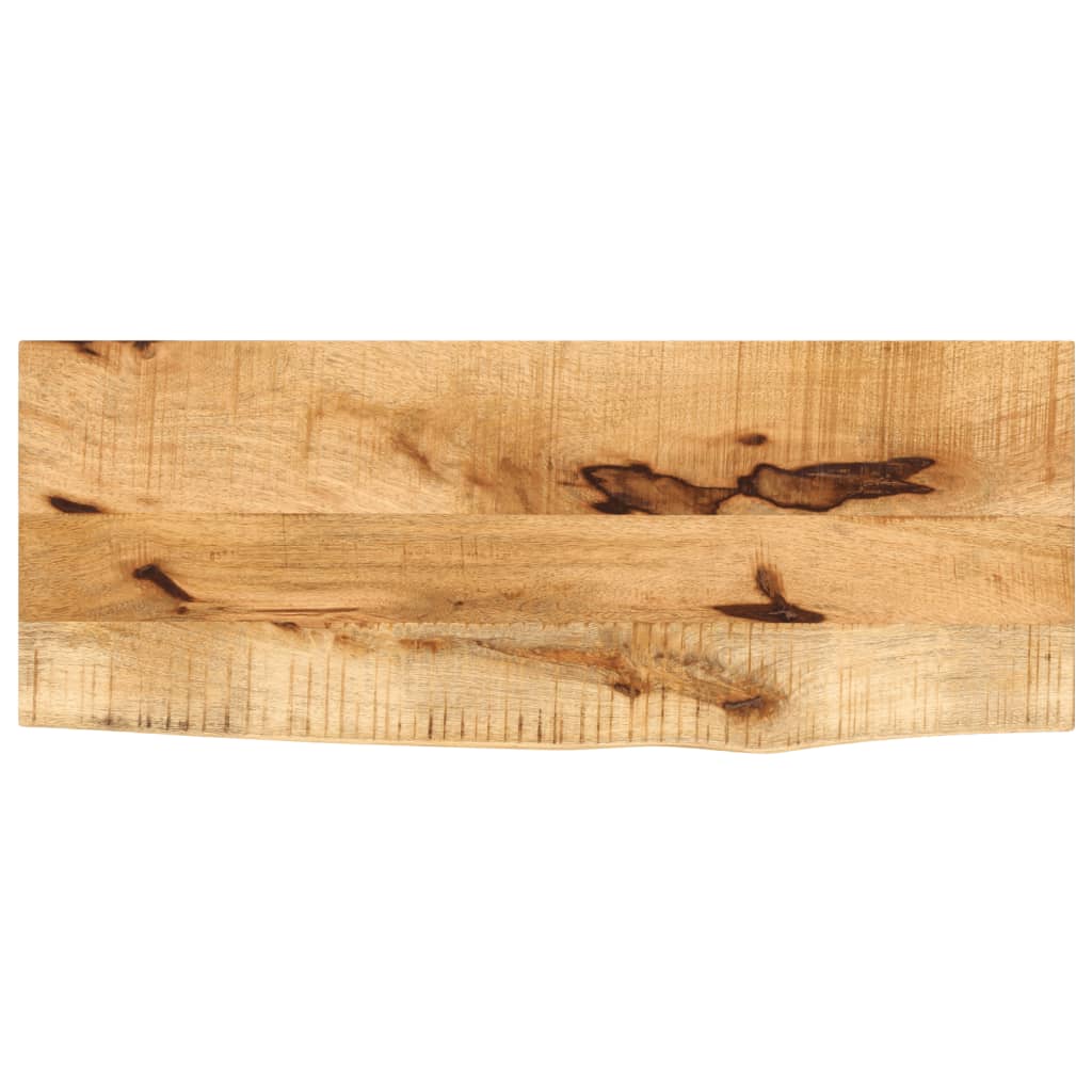 Table Top 90x20x2.5 cm Live Edge Solid Wood Rough Mango