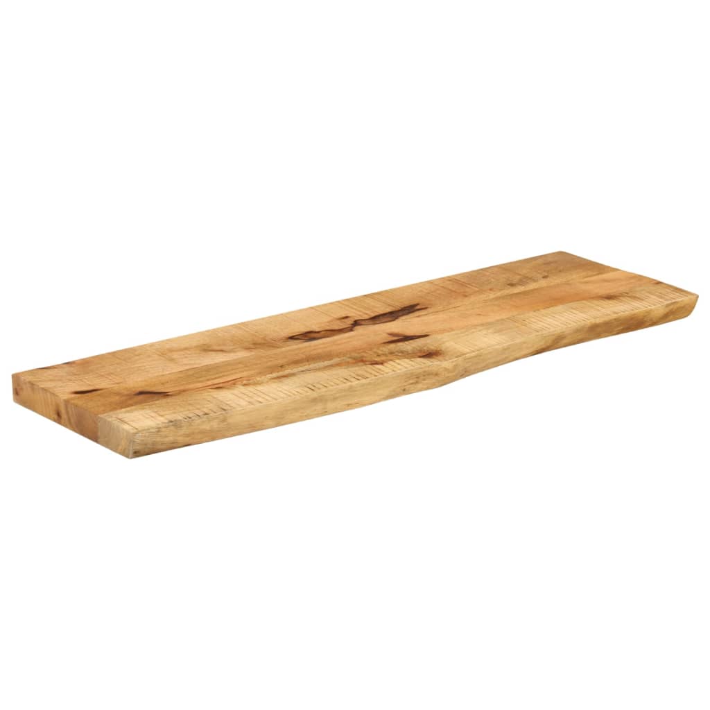 Table Top 100x20x2.5 cm Live Edge Solid Wood Rough Mango