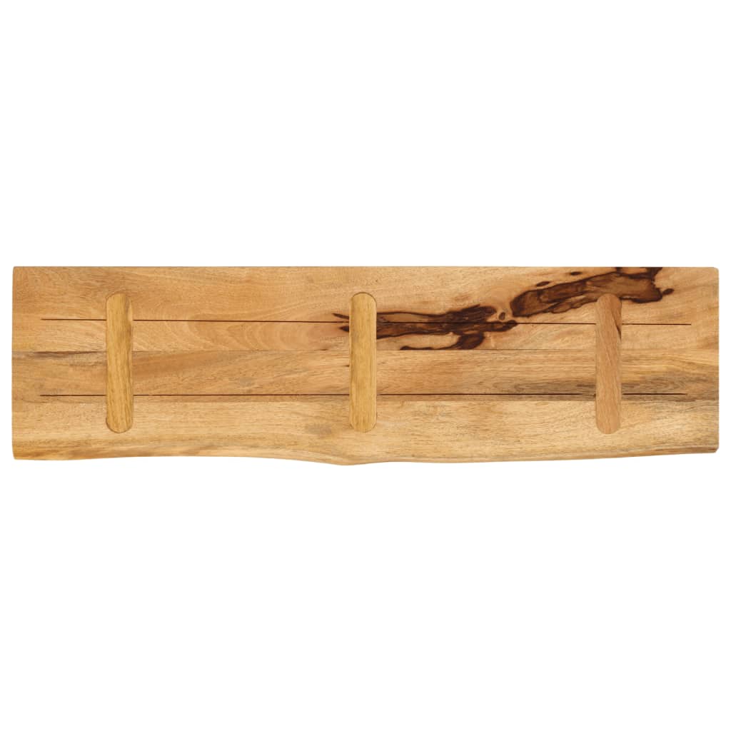 Table Top 100x20x2.5 cm Live Edge Solid Wood Rough Mango