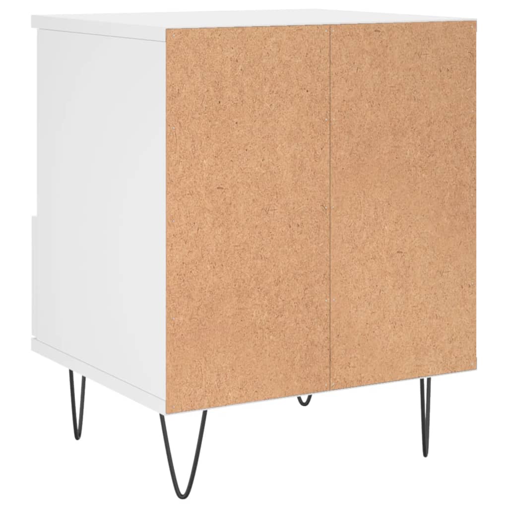 Bedside Cabinet White 40x35x50 cm Engineered Wood