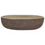 Countertop Basin Sand and Brown Oval 59x40x14 cm Ceramic