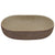 Countertop Basin Sand and Brown Oval 59x40x14 cm Ceramic