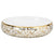 Countertop Basin White and Gold Oval 59x40x15 cm Ceramic