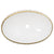 Countertop Basin White and Gold Oval 59x40x15 cm Ceramic