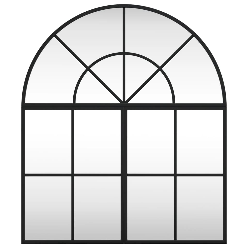 Wall Mirror Black 60x70 cm Arch Iron