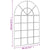 Wall Mirror Black 80x120 cm Arch Iron