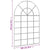 Wall Mirror Black 100x150 cm Arch Iron