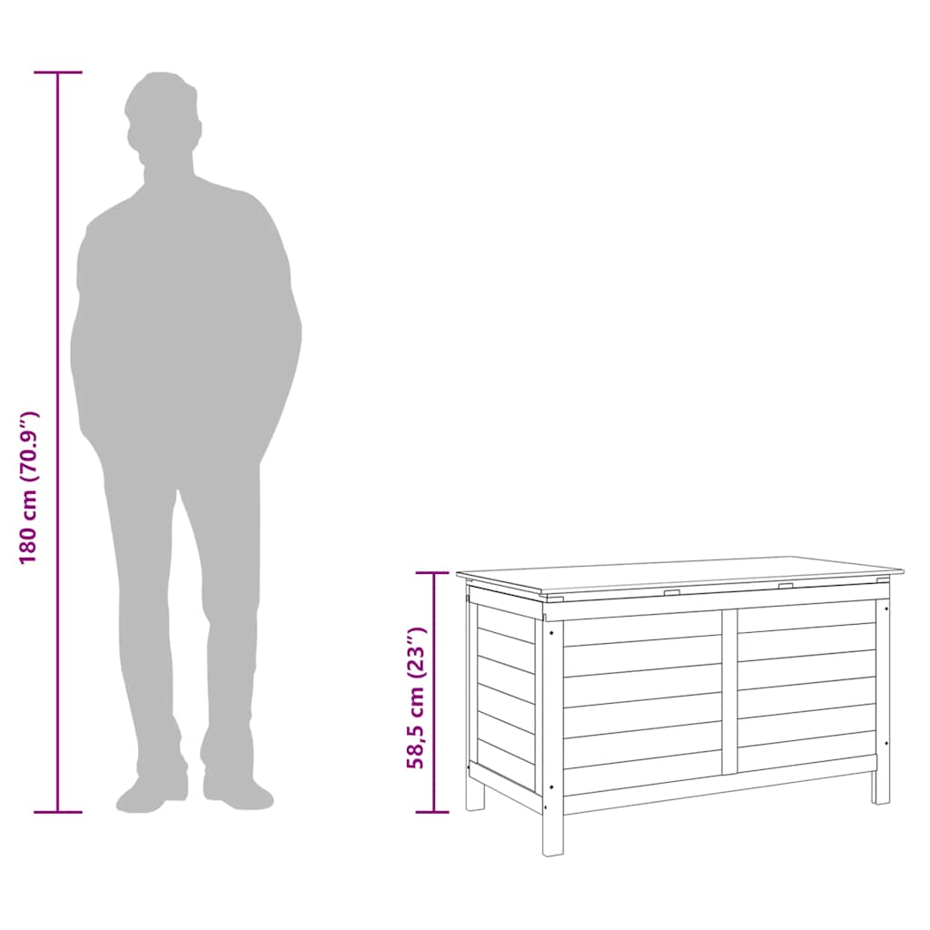 Garden Storage Box White 99x49.5x58.5 cm Solid Wood Fir