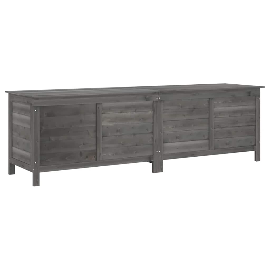 Garden Storage Box Anthracite 198.5x50x56.5 cm Solid Wood Fir