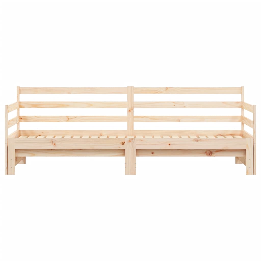 Daybed with Trundle without Mattress 90x190 cm Solid Wood