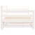 Daybed with Trundle without Mattress White 90x190 cm Solid Wood