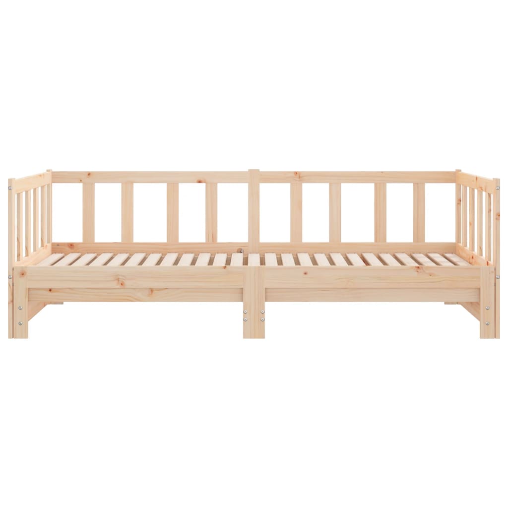 Day Bed with Trundle without Mattress 90x190 cm Solid Wood