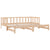 Day Bed with Trundle without Mattress 90x190 cm Solid Wood