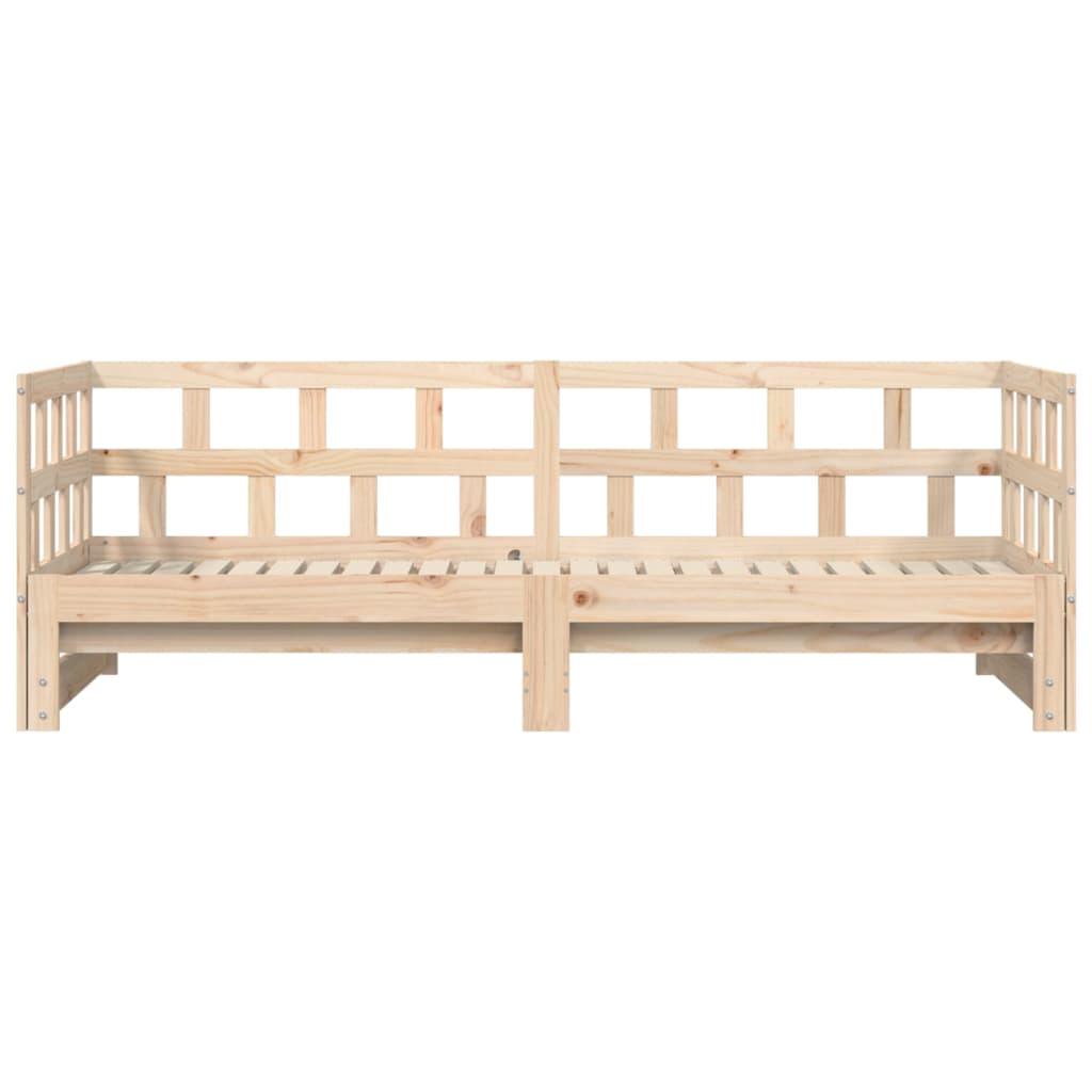 Daybed with Trundle without Mattress 90x190 cm Solid Wood