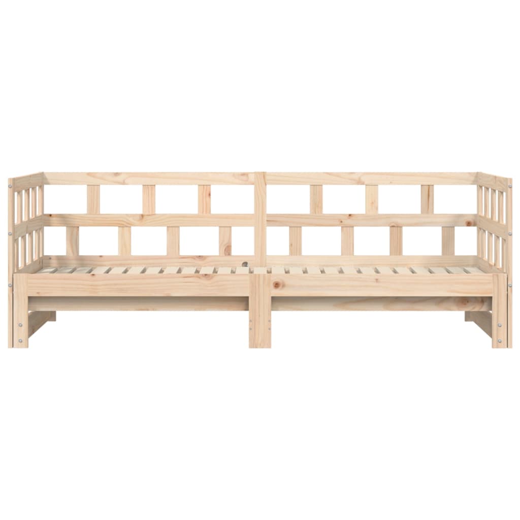 Daybed with Trundle without Mattress 90x190 cm Solid Wood