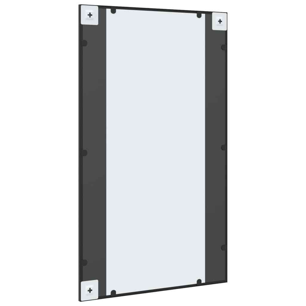 Wall Mirror Black 60x100 cm Rectangle Iron