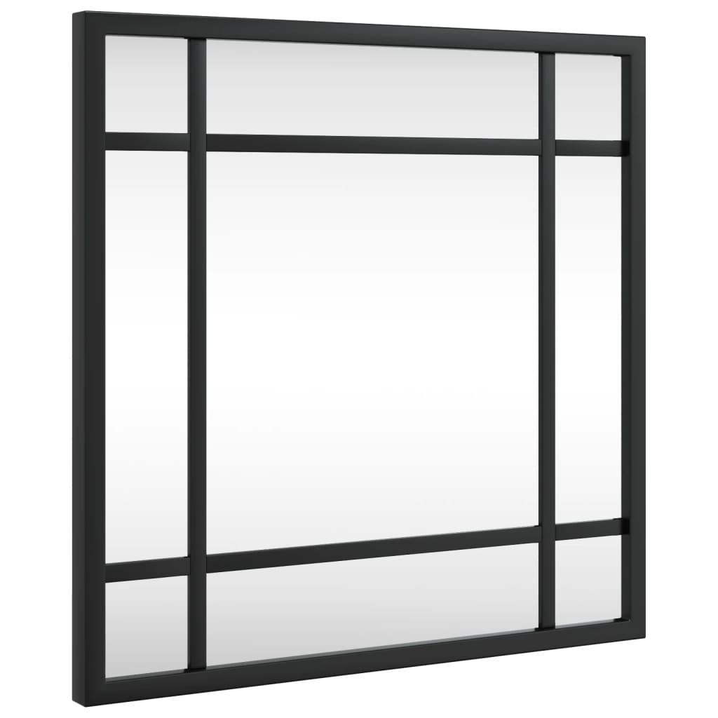 Wall Mirror Black 30x30 cm Square Iron