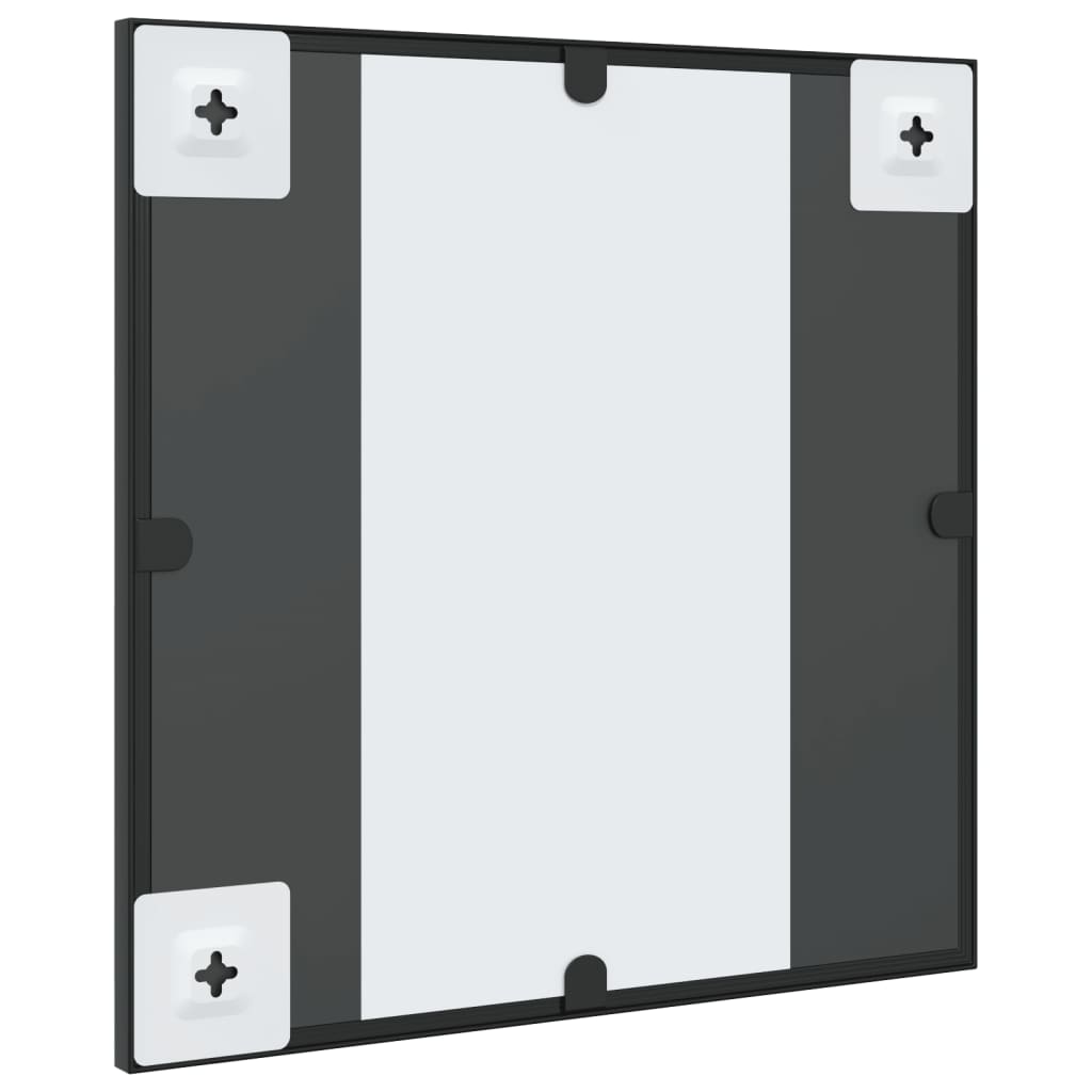 Wall Mirror Black 40x40 cm Square Iron
