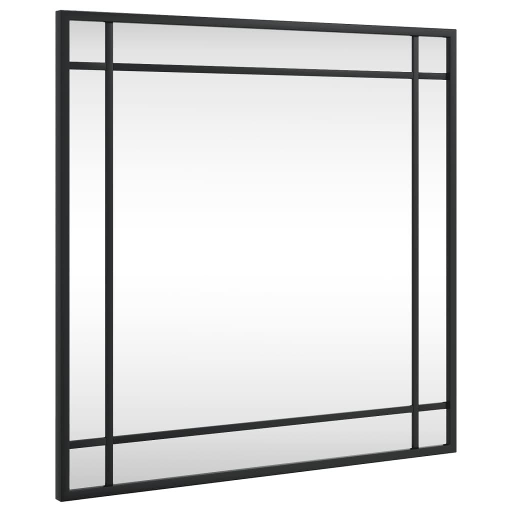 Wall Mirror Black 50x50 cm Square Iron