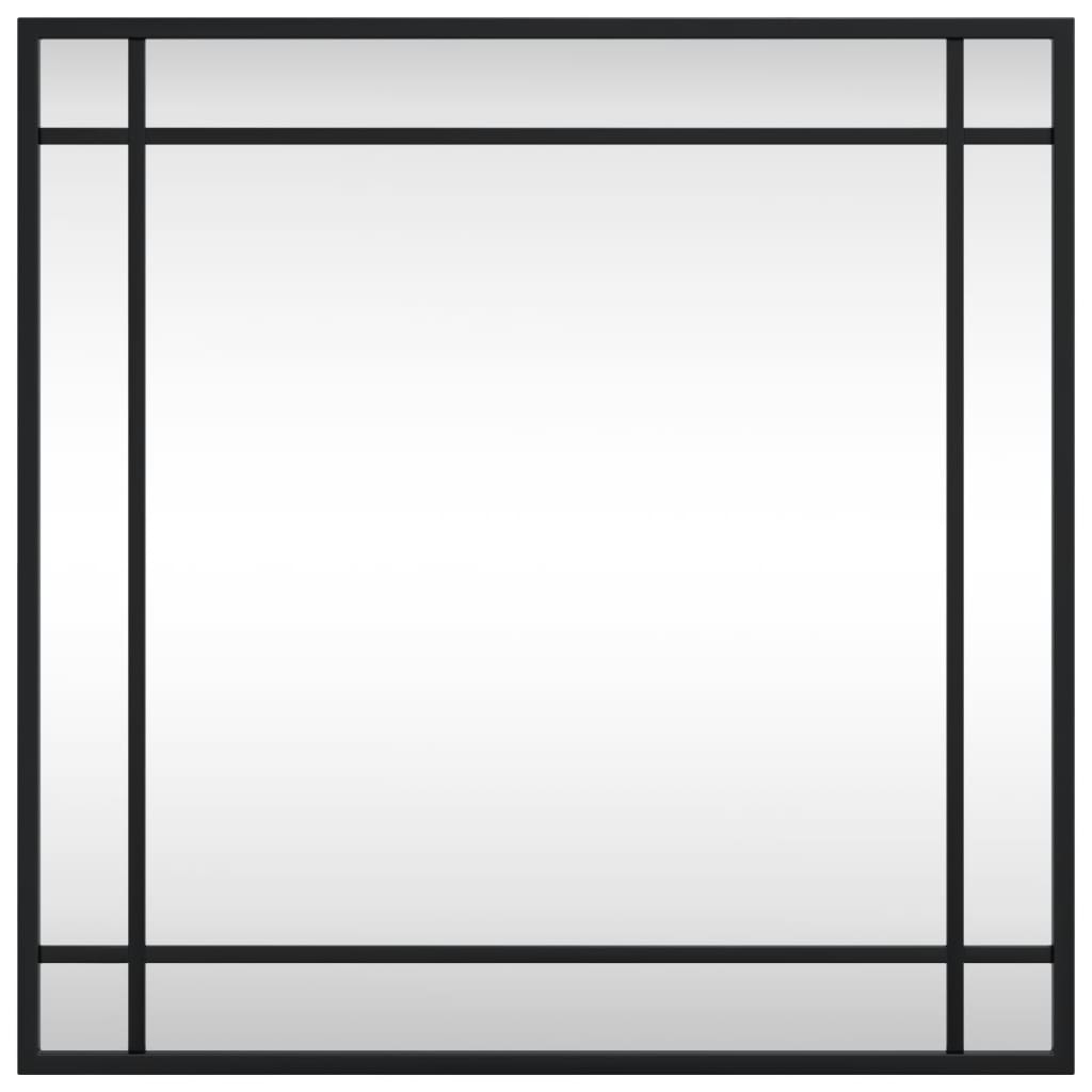 Wall Mirror Black 50x50 cm Square Iron