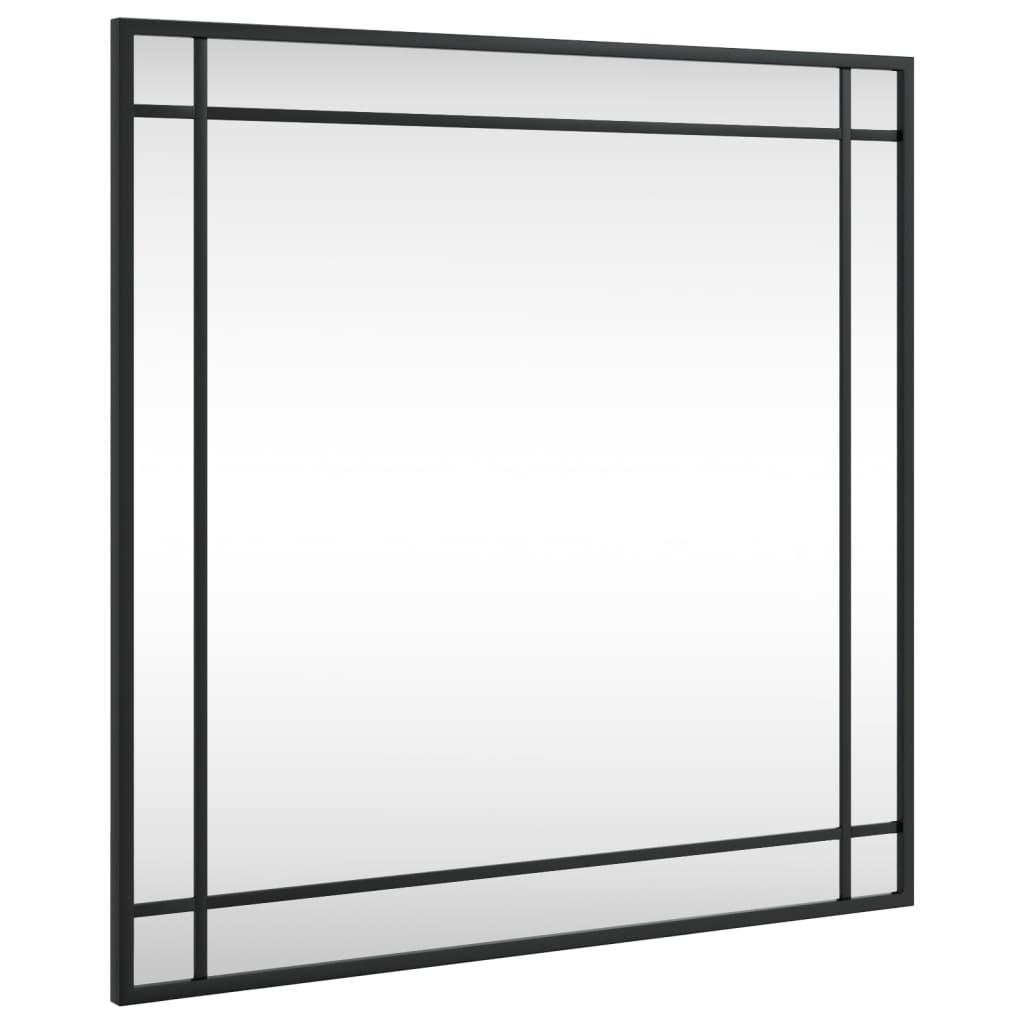 Wall Mirror Black 60x60 cm Square Iron