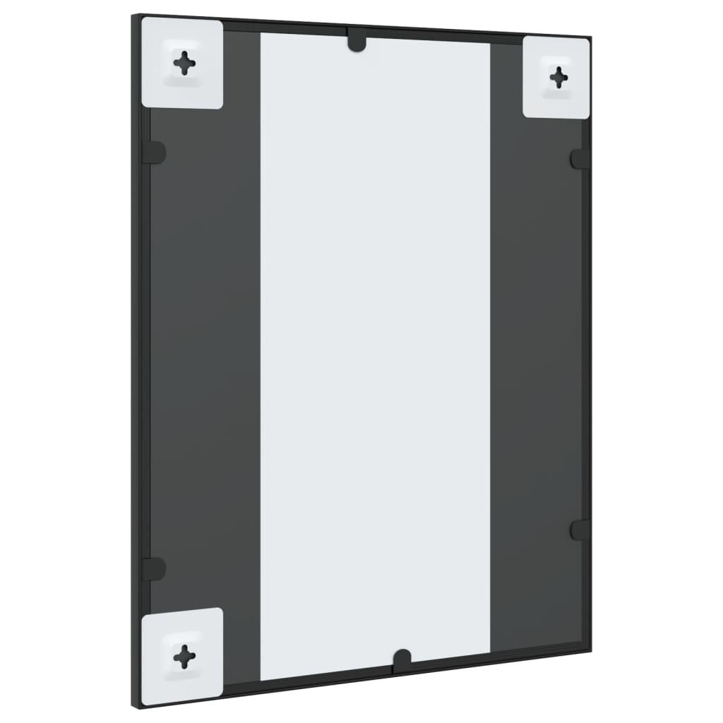 Wall Mirror Black 40x50 cm Rectangle Iron