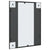 Wall Mirror Black 40x50 cm Rectangle Iron