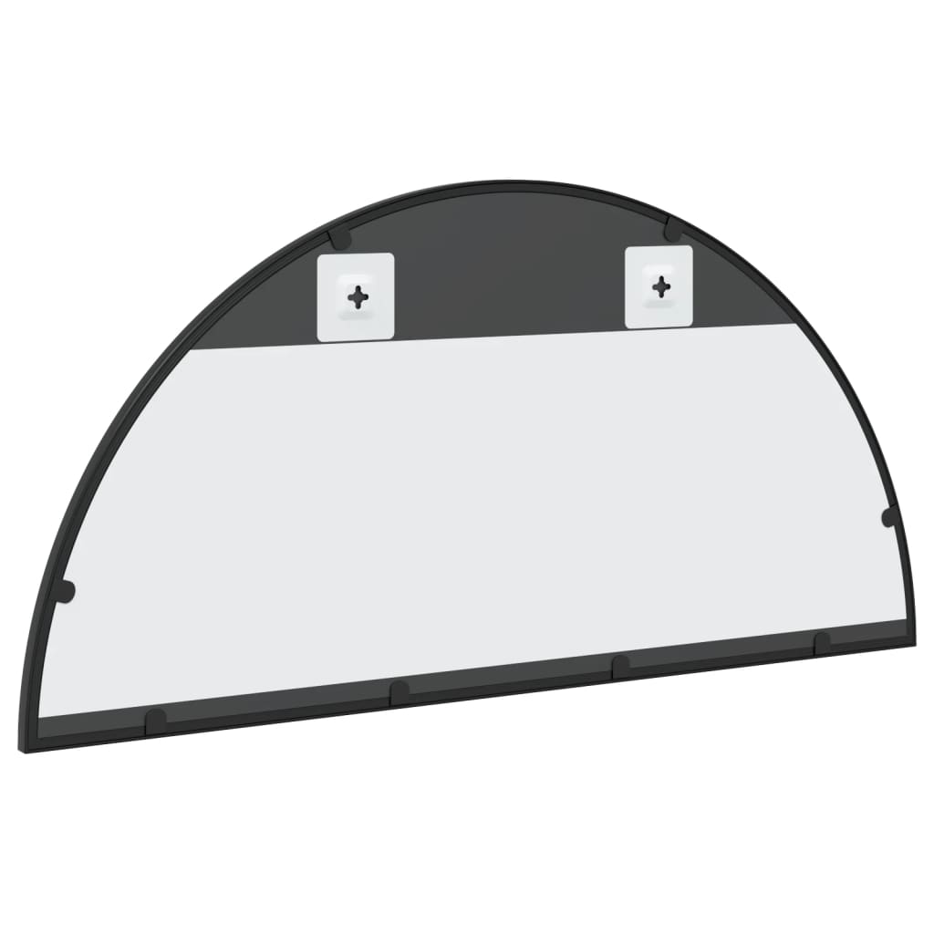 Wall Mirror Black 80x40 cm Arch Iron